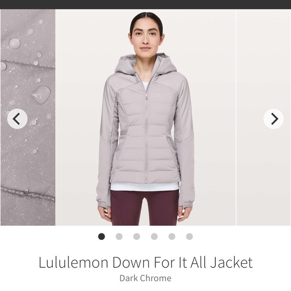 Lululemon Down For It All Jacket ~ Size 8 ~ Dark Chrome - Picture 13 of 14